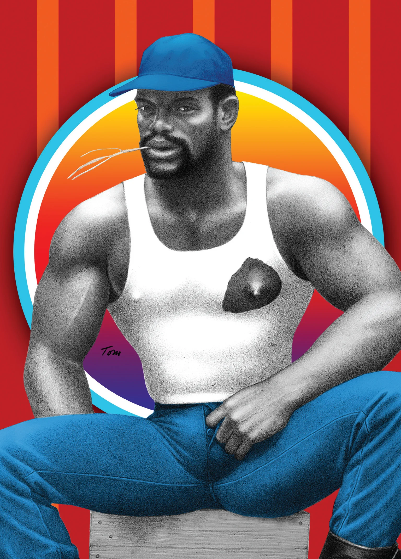 Tom of Finland Stud Postcard Print — Gay Greeting Cards by Kweer Cards